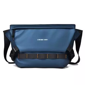 Модная мужская сумка через плечо Модная классная сумка через плечо большой вместимости Многофункциональная мужская сумка длиной 34 см, шириной 10,5 см, высотой 25 см синий