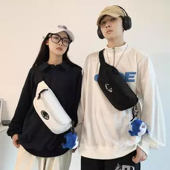 Модная мужская сумка-мессенджер, модная спортивная сумка-браслет для фитнеса, японская мужская и женская сумка-мессенджер для студентов в гонконгском стиле, мужская поясная сумка