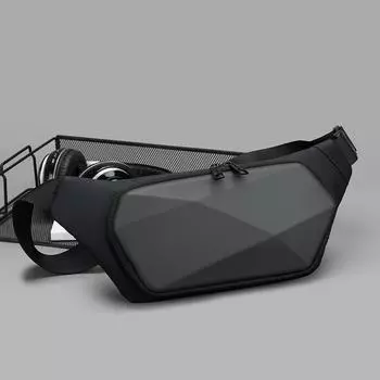 Модная мужская сумка-мессенджер, модная универсальная сумка через плечо, многогранная нагрудная сумка, новая высококачественная мужская маленькая сумка серый