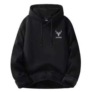 Модная мужская толстовка с капюшоном, мужской осенне-зимний новый хлопковый утолщенный свободный свитер, мужская куртка с принтом овечьей головы M: recommended 80-55kg