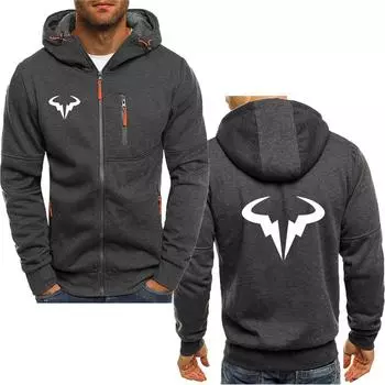 Модная мужская толстовка с капюшоном с принтом Рафаэля Надаля, удобная толстовка с капюшоном L