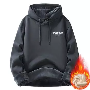 Модная мужская толстовка с капюшоном, свитер мужской осенне-зимний, новый хлопок, пара моделей, утолщенная свободная куртка, куртка M: recommended 80-55kg