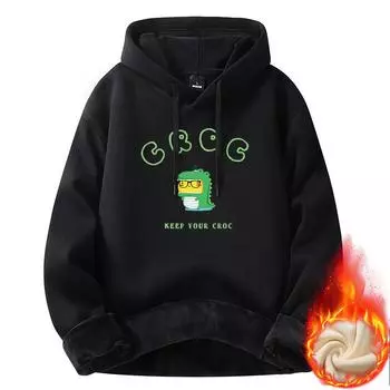 Модная мужская толстовка с капюшоном, свободная баска, мультяшный принт, новинка, осенне-зимние мужские толстовки, топы M: Recommended 80-55kg