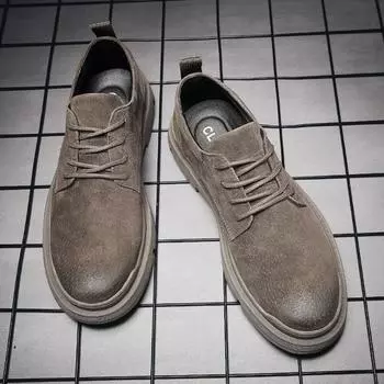 Модная мужская удобная повседневная обувь из натуральной кожи, классическая мужская деловая обувь, универсальные мужские оксфорды на шнуровке, обувь для ходьбы на открытом воздухе 38 чёрный