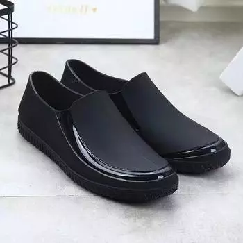 Модная мужская весенне-осенняя дождевая обувь, повседневная, легкая, водонепроницаемая и нескользящая, резиновая обувь для работы на кухне, автомойке 39