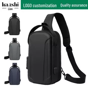 «Модная мужская водонепроницаемая сумка через плечо из прочного материала EVA, женская модная дорожная сумка через плечо» D13-2 серый