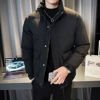 Модная мужская зимняя куртка-пуховик Parka 2024, новая теплая парка, мужские стеганые куртки, уличные пальто, толстые парки для пар M белый
