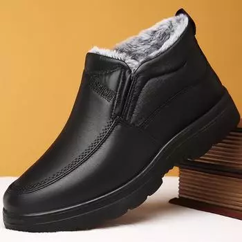 Модная мужская зимняя обувь Теплые зимние ботинки для мужчин Модные мужские ботинки Обувь для прогулок на открытом воздухе Мужская зимняя обувь Кроссовки из плюша и меха 6.5 коричневый