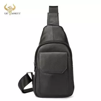 Модная нагрудная сумка на ремне из натуральной кожи 8 дюймов, дизайнерская сумка через плечо для планшета с водой, сумка через плечо для мужчин