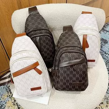 Модная нагрудная сумка с принтом для женщин, осень и зима, новая простая женская сумка через плечо, сумка-мессенджер в стиле ретро из искусственной кожи