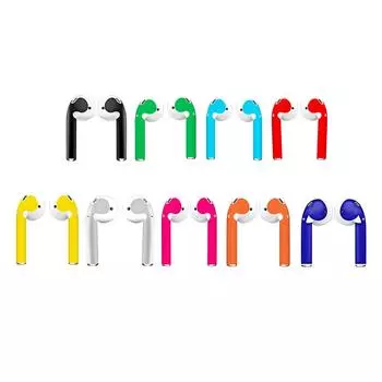Модная наклейка на кожу для Apple Airpods Air Pods, наушники, ПВХ, съемные ультратонкие пылезащитные наушники, наклейки, аксессуары для наушников чёрный