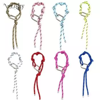 Модная нейлоновая веревка ручной работы для пары, стиль рук и ног, винтажный брелок для ключей, украшение на сумку с бесплатной пряжкой для ключей