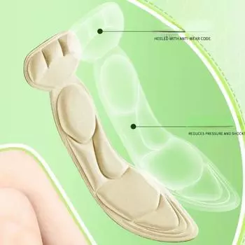 Модная нейтральная стелька для каблука 2 в 1 с инструментом для уменьшения размера, чтобы предотвратить скольжение. Стелька для каблука половинного размера для впитывания пота и предотвращения запаха.