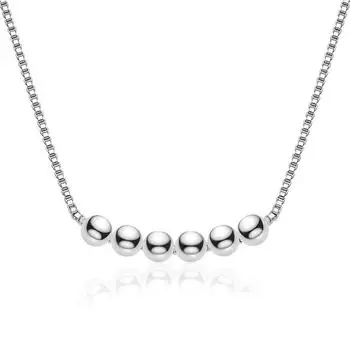 Модная ниша, простая ювелирная вещь, ожерелье из бисера Doudou Transfer, женская индивидуальность, темперамент, цепочка на ключицу Lu Zhu