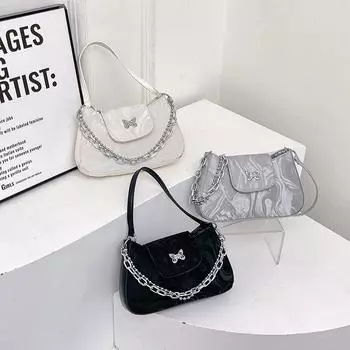 Модная нишевая популярная сумка-полумесяц подмышкой, новый стиль, модная женская простая текстура, популярная в этом году сумка через плечо