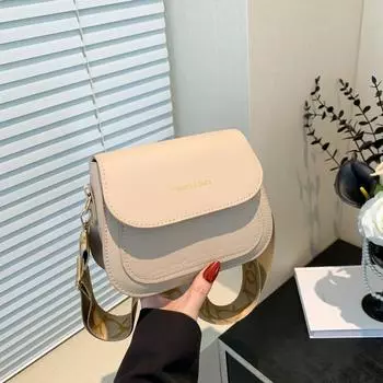 Модная нишевая простая маленькая квадратная сумка 2024 года, летняя новая простая модная сумка через плечо в стиле ретро, женская сумка-мессенджер чёрный