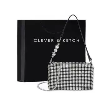 Модная нишевая сумка подмышки Diamond, сумка через плечо, длина 19 см, ширина 7 см, высота 11 см белый