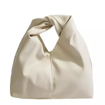 Модная нишевая сумка-саквояж с витым ремешком, маленькая сумочка, однотонная классическая женская сумка для повседневного использования