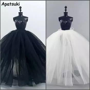 Модная нижняя юбка для куклы Барби, свадебное платье, нижняя юбка, одежда, наряды 1/6, аксессуары для кукольного домика BJD, игрушка «сделай сам» для маленьких детей белый