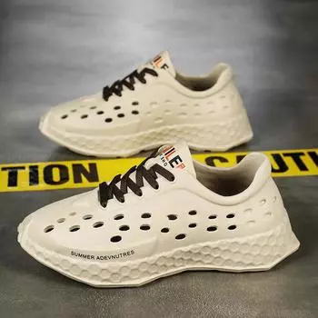 Модная новая летняя мужская модная обувь, сандалии на шнуровке, уличный размер 36-45 36 чёрный