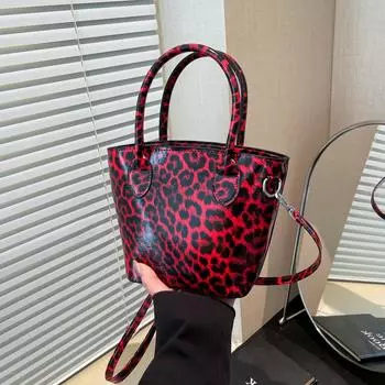 Модная новая милая и крутая сумка с леопардовым принтом Spice Girl, женская сумка-мессенджер высокого класса чёрный