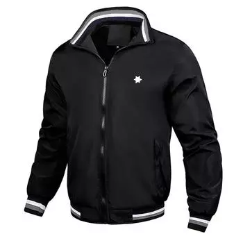 Модная новая мужская повседневная куртка, спортивная куртка, пальто M тёмно-синий