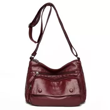 Модная новая стильная женская сумка через плечо сумка на плечо осень и зима большая вместимость женская мягкая кожаная сумка для мам среднего возраста