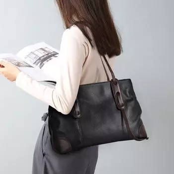 Модная новая сумка на одно плечо из коровьей кожи, высококачественная, большая вместимость, мягкая кожа, модная и универсальная сумка для женщин
