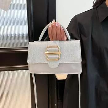 Модная новая сумка, повседневная сумка, простая 2025, переносная сумка через плечо чёрный