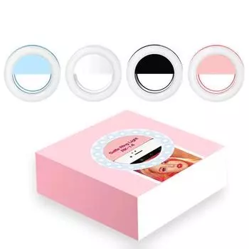 Модная новая светодиодная кольцевая вспышка для селфи, камера-зажим для iPhone и планшета, для сотового телефона Samsung Asahinew