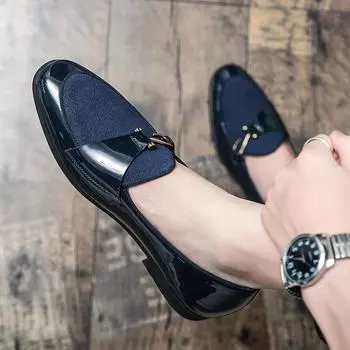 Модная обувь 2024 года, весна и лето, новый индивидуальный тренд, маленькие кожаные туфли, модные мужские туфли с низким верхом, на все времена года, одиночные туфли для мужчин 38