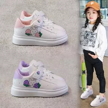 Модная обувь для девочек, модные белые туфли, летние, легкие, на шнуровке, с милым рисунком кошки, для скейтбординга, спортивная обувь, повседневные детские кроссовки 26 фиолетовый