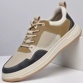 Модная обувь для ходьбы, мужская 2024, универсальная мужская обувь из вулканизированной кожи, дышащие кроссовки для активного отдыха, мужская обувь, кожаная обувь ручной работы, повседневная обувь 38 песчаный