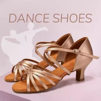 Модная обувь для латинских танцев, вальс, джаз, латинские танцевальные туфли для помещений, женские, профессиональные, на среднем каблуке, бальные, танцевальные туфли для вечеринок, каблук 5 см 34 коричневый