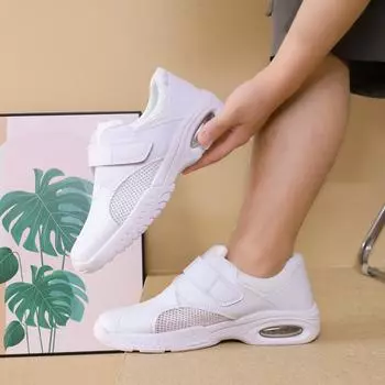 Модная обувь для медсестер, женская обувь больших размеров, удобная дышащая женская обувь, кроссовки 33 белый