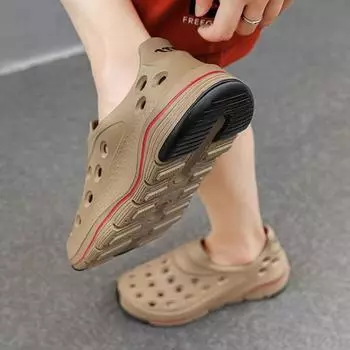 Модная обувь для мужчин, дышащие летние сандалии 2024 года, мужские сандалии с отверстиями, новые, низкая цена, дизайн для взрослых, нескользящие, приветственная сделка, удобные, повседневные, купить 39