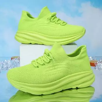 Модная обувь для мужчин, летние легкие кроссовки для ходьбы, мужские, хорошего качества, на платформе, повседневные кроссовки для бега, женская летняя обувь 36 зелёный