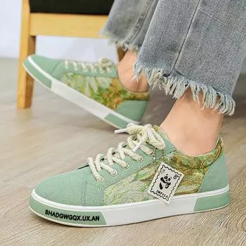 Модная обувь для мужчин, новая повседневная обувь для активного отдыха, легкая и удобная, модного цвета, для скейтбординга, спорта 2024 39 зелёный