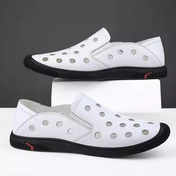 Модная обувь для мужчин, новое поступление, обувь для прогулок на открытом воздухе для мужчин, высококачественные мужские свадебные туфли, мужские мокасины из натуральной кожи 38 белый