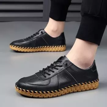 Модная обувь для скейтбординга ручной работы для мужчин, новое поступление, мужские кроссовки на шнуровке, универсальные мужские туфли из вулканизированной кожи, классические модные туфли на плоской подошве для мужчин 38 белый