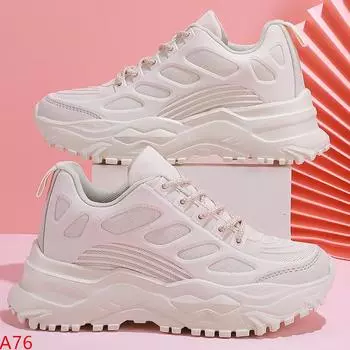 Модная обувь для женщин 2024 года, белые массивные женские кроссовки для мужчин, кроссовки на платформе для бега, женские, черные, повседневные, размер 45, теннис 35 бежевый