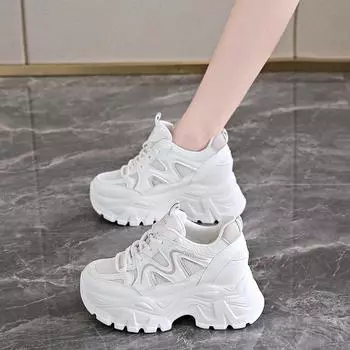 Модная обувь для женщин 2024 года, новые женские кроссовки из вулканизированной ткани на шнуровке, осенние, сетчатые, разноцветные, дышащие, повседневные, универсальные кроссовки 35 бежевый