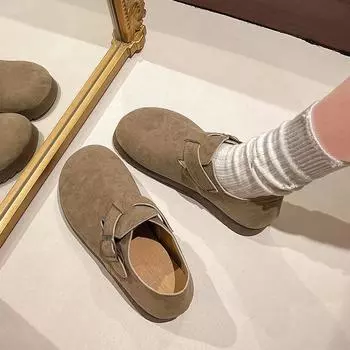 Модная обувь для женщин 2024 года, осенние туфли-сабо на платформе, женская обувь, новые осенние туфли-лодочки, мокасины-криперы, платье, туфли Мэри Джейн для женщин 2 35 абрикосовый
