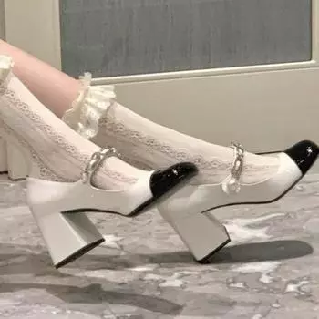 Модная обувь для женщин, женские туфли на высоком каблуке, летние туфли с пряжкой и ремешком для офиса и карьеры, новые металлические украшения, туфли на высоком каблуке, Zapatos Mujer 34