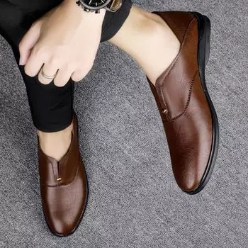 Модная обувь класса люкс 2024 года, летняя обувь для мужчин, модные мягкие мокасины, мужские лоферы, высококачественная кожаная обувь, мужские туфли на плоской подошве для вождения 38 чёрный