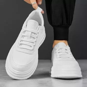 Модная обувь класса люкс для мужчин, повседневная обувь для мужчин, универсальная кожаная модная обувь для вождения, новое поступление 2024 года, нескользящая обувь для скейтбординга для мужчин 39 чёрный