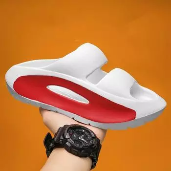 Модная обувь, мужская, летняя, новая, нескользящая, уличная, высокоэластичная, мужские тапочки, ЭВА, мягкая подошва, высококачественные, крутые шлепанцы 34-35