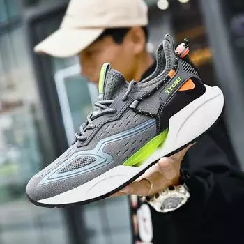 Модная обувь Мужские кроссовки Мужская повседневная мужская обувь Теннисная обувь класса люкс Кроссовки для бега Дышащая обувь Модные мокасины Кроссовки для мужчин 36 чёрный