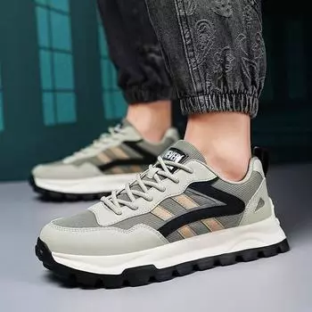 Модная обувь Мужские кроссовки Мужская повседневная мужская обувь Теннисные кроссовки класса люкс для бега Дышащие модные лоферы Кроссовки для мужчин 39 оливковое зеленый