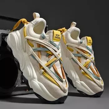 Модная обувь Мужские кроссовки Мужская повседневная мужская обувь Теннисная обувь класса люкс Кроссовки для бега Дышащая обувь Модные мокасины Кроссовки для мужчин 36 чёрный